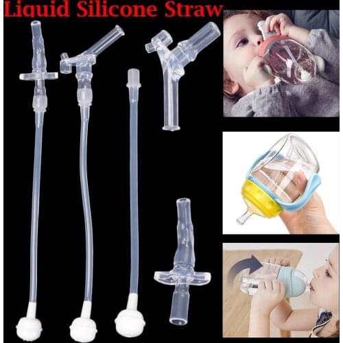 10Pcs Children Water CUP Straw Baby Feeding Accessories Thermos Straws Liquid Silicone Sippy Drink Bottle Cup Mouth Accessories
