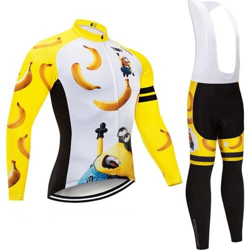 2021 Funny Cycling Jersey Long Set Bicycle Clothes Wear Bike Clothing Ropa Ciclismo MTB Jersey Quick Dry Mens Maillot Culotte