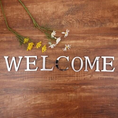 3D DIY Acrylic English Letters Wall Sticker Personalized Name Self-adhesive Mirror Stickers for Wedding Birthday Home Decor