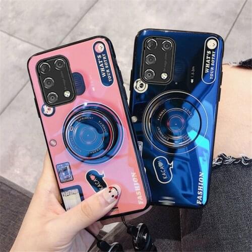 3D Retro Camera Case For Samsung M01 M11 M21 M31 M30s M51 S7 S8 S9 S10 S10 Plus S20 Ultra Silicone Soft Stand Phone Case Cover