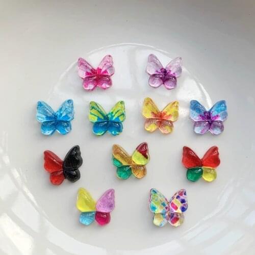 40pcs of flower angel butterfly Nail art rhinestone non-thermal restoration flat back acrylic nail stone 3D nail art decoration