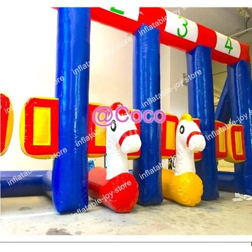 Free air shipping, 2 pieces a lot inflatable horse jumper sport game, inflatable deby horses racing games,inflatable pony horses
