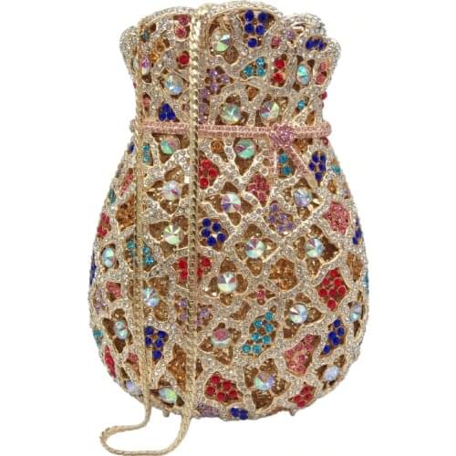 DAIWEI New design clutch evening bags women purse Money Bag Rhinestones crystal party clutch bags