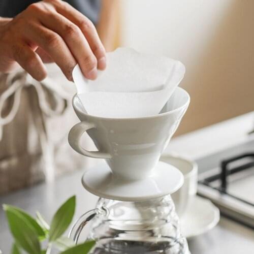 "V60" Shape Coffee Cup Filter Paper Espresso Machine Mocha Pot Strainer Sheet