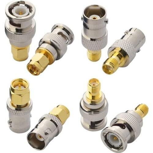 SMA To BNC Kits 2 Set RF Adapter Connector Kits For SDR Ham Radio Baofeng UV-5R UV82 V-5R5 Two Way Handheld Radio