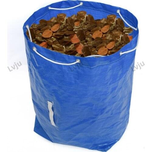 Lvju Garden Waste Bag 70 x 33 Inches Heavy Duty Drawstring Yard Waste Bag Gardening Clean Up Tarp Container Tote Trash Reusable