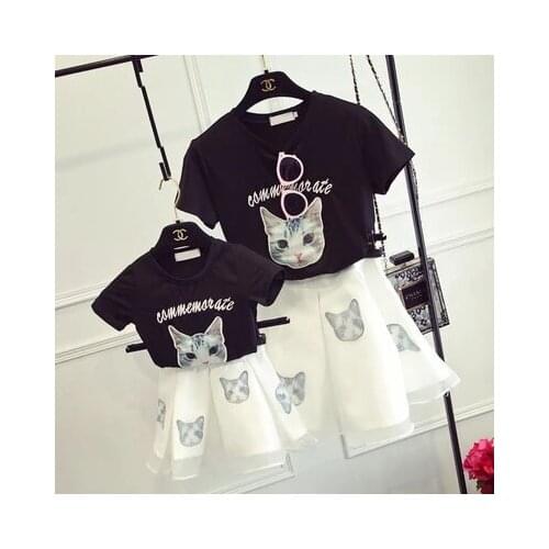 Summer Mother Daughter Dresses 2018 Fashion Mother Twinning Mother and Daughter Summer Matching Mother Daughter Clothes Set