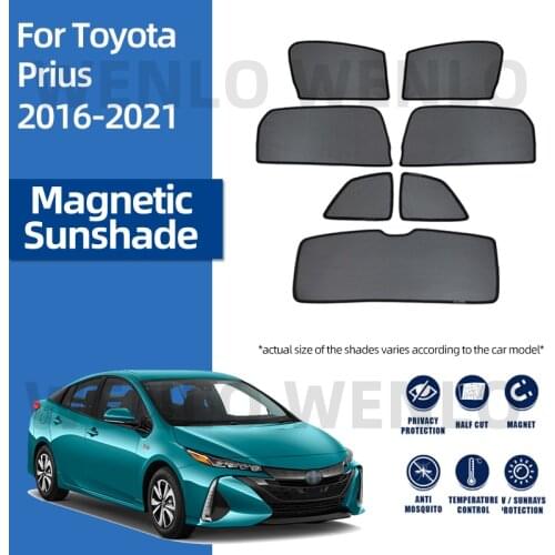 For Toyota Prius 2016-2021 Magnetic Curtain Car Rear Side Window Darkening Mesh Sun Shade Visor Cover Summer Protection