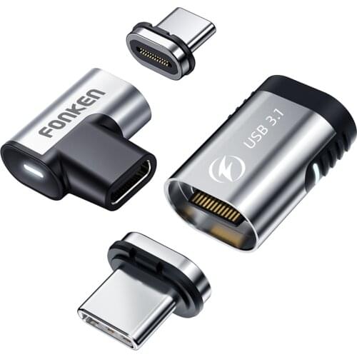 FONKEN 24pin Connector 90 Degree Charger Adapter USB Type C To PD 100W Adapter For Macbook Samsung Xiaomi Laptops Converter 4K