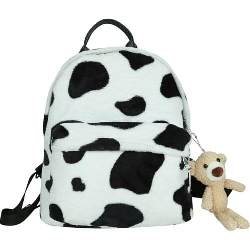 Cute Cartoon Plush Backpack Funny Toy for Child/Adults Kids Rich style Small Bag Girl Cute Cow Zebra Prints Travel Bags Toys Gif