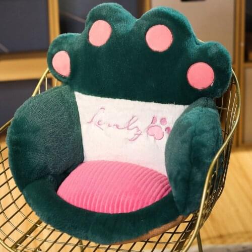 Cat Bear Paw Seat Cushion Indoor Floor Cushion Plush Stuffed Sofa Decor Pillow Colorful Animal Thick Stool Butt Office Cushion
