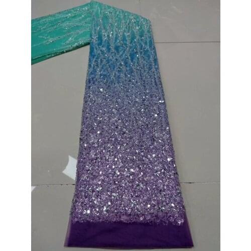 Latest African Laces J-2686816 High Quality Tulle Mesh Lace Fabric with sequins Nigerian Embroidered Bridal Lace Fabric Wedding