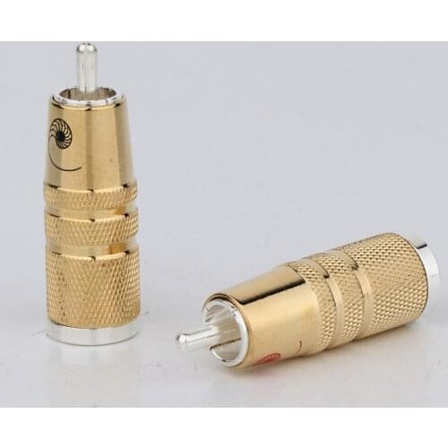 R1721 4Pcs Audio RCA Signature Series Gold Plate Male RCA Connector RCA Plug
