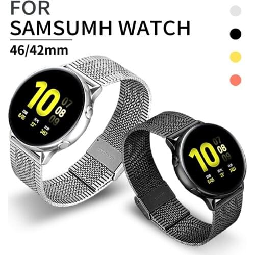 Watchband for samsung galaxy watch active 2 44mm band 20mm 22mm milanese loop stainless steel link bracelet active2 40mm Correa