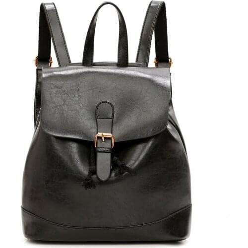 Genuine Leather Backpacks Vintage Female Travel Shoulder Bag Ladies Bagpack School Bags For Girls Women Backpack Mochilas C1216