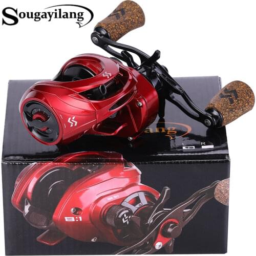 Sougayilang 8 :1 High Speed Baitcasting Reel 9+1BB 211g Casting Fishing Reel For Max Drag Power 17.6LB Carp Fishing Tackle