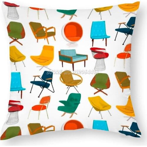 Mid Century Modern Collection Pillow Case Cushions for Living Room Sofa Cushion Covers Decorative Throw Pillow Cover Mid Century