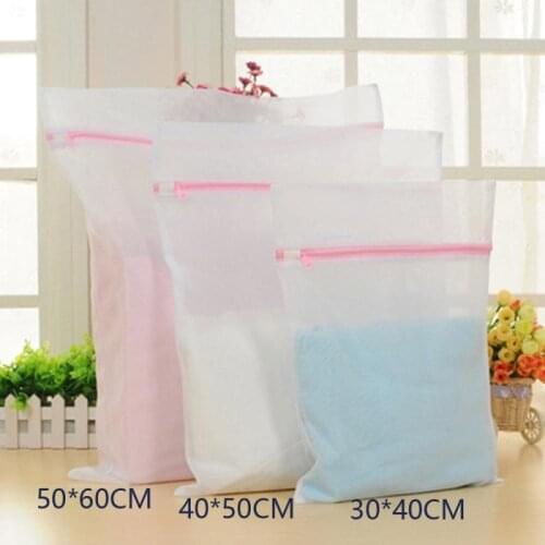 Wash bag Polyester Mesh Laundry Bag Washing Net Bag for Underwear Sock Washing Machine Pouch Clothes Bra Bags 3 Size