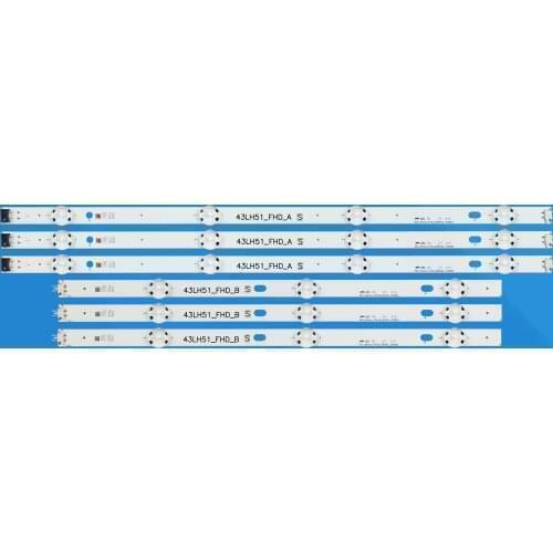 New 6 PCS/set LED backlight strip for LG 43LF5100 43LF5100-CA 43LH5700-UD LF51_FHD_A LF51_FHD_B LGE_WICOP_FHD 43INCH_REV00_A/B