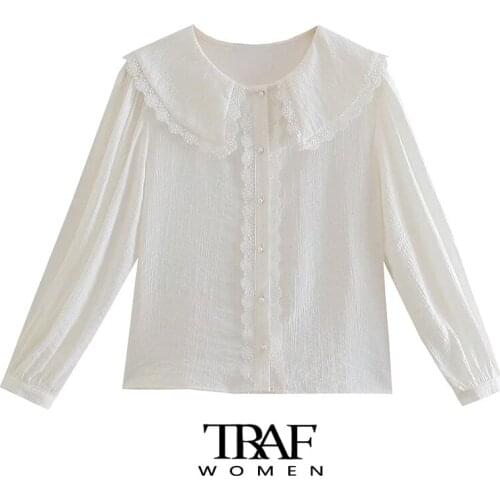 Кружевные блузки TRAF China At AliExpress