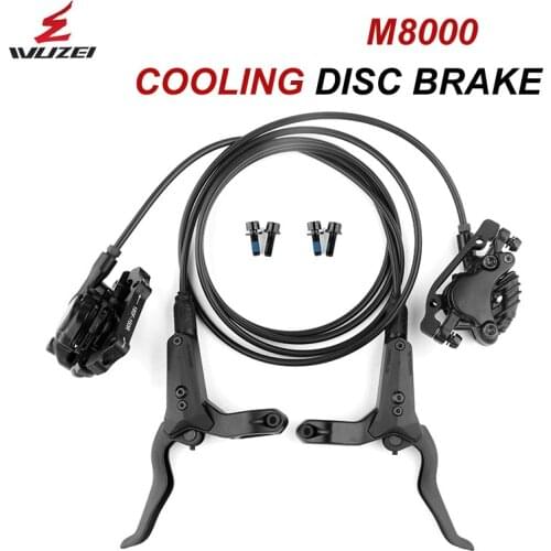 M8000 MTB Bicycle Hydraulic Brake 800/1550mm Cooling Disc Brake Pads Mountain Bike Oil Pressure Brake Compatible Shimano MT200