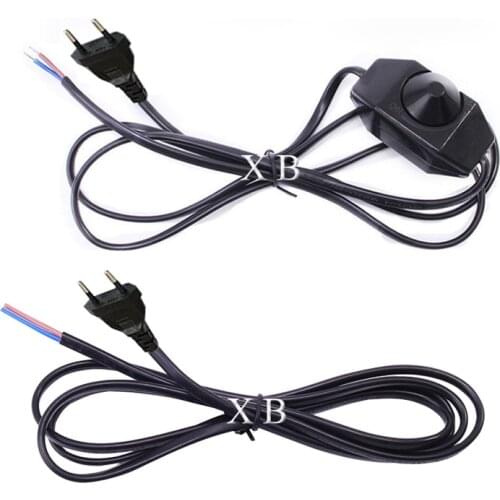 1.8M Black White EU US Plug Dimmable Switch Cable Light Modulator Lamp Line Dimmer Controller Table Lamp power wire AC110V 220V