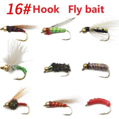 1pcs/lot Fly Fishing Lures insect hook 16# High Carbon Steel Hook Trout Carp Bait Nymph Scud Fly Lure Fishing Tackle крючок