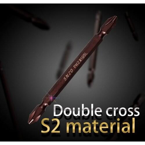 10PCS Double Cross Screwdriver Bit Set ph2 phillips Screwdrivers Bits Precision Impact driver Magnetic Electric Tool Hex Shank