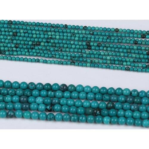 2mm,4mm Green Turquoise Round Bead Strand For DIY Handcraft Fashion Jewerly Design