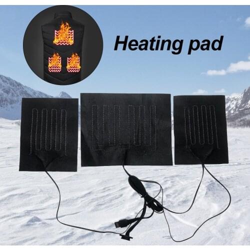 3 In 1 USB USB Charged Heating Pad 5V Electric Heating Sheet With 3 Gear Adjustable Temperature Heating Pad For Vest Pretty Good