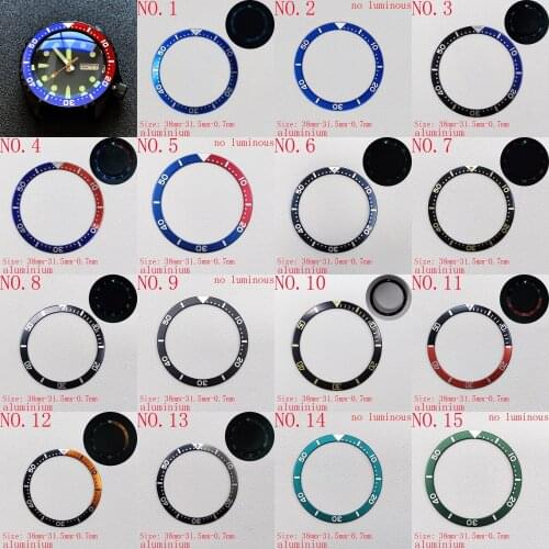 38mm SEIKO substitute bezel flat aluminium Watch Insert Ring celebrities Watch Accessories Inner diameter 31.5mm
