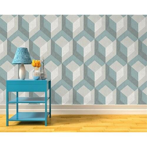 Beibehang Modern home decoration geometric wallpapers living room bedroom cafe television background 3d wall paper roll