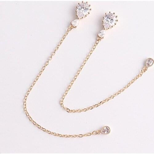 5pcs TN4958 Zircon Drop Chain Pendant Nail Art Crystal Rhinestones nail supplies nails accessories nail decorations Nail charms