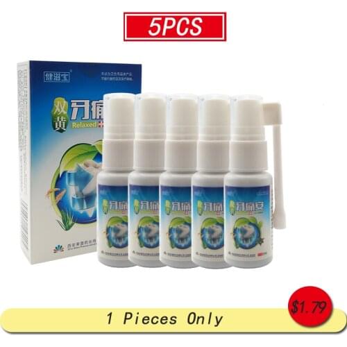 5pcs Oral Care Toothache Spray Remove Periodontitis Relief Teeth Worms Cavities Pain Oral Tooth Dental Cleaning Tooth Care Spray