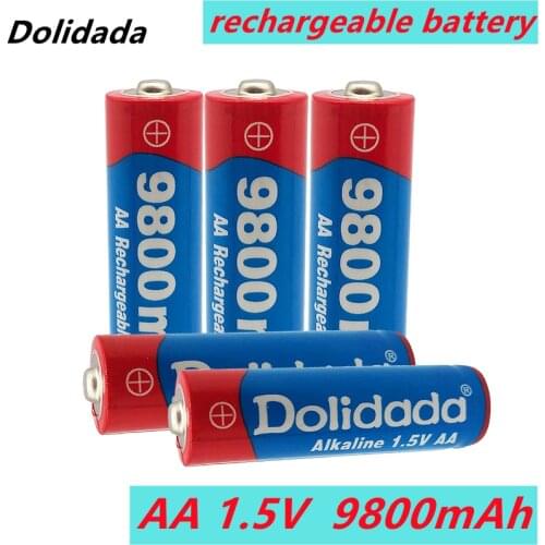 Brand AA rechargeable battery 9800mah 1.5V New Alkaline Rechargeable batery for led light toy mp3 Free shipping