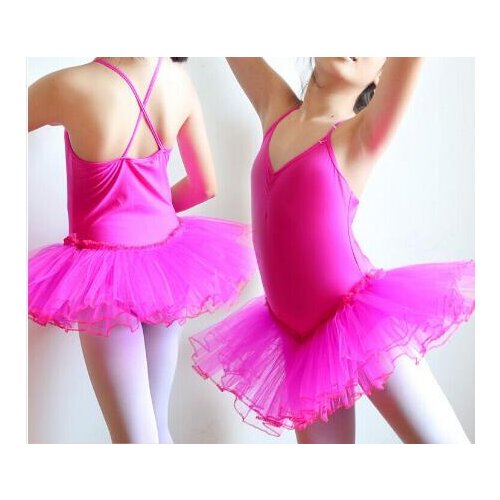 Girls ballet dress veil suspenders dance fitness clothing practice fashion show clothes costumes for children