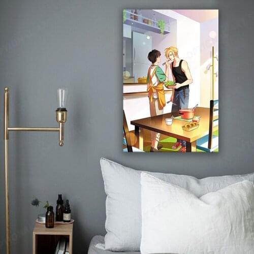 BANANA FISH Poster Canvas Hanging Painting Decor Live Room Bedroom Wall Artwork Anime Home Decorations