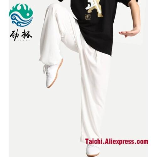 Strong Tai Chi Pants Martial Art Clothes White Black Red Blue Free Shipping