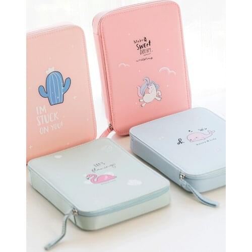Sweet Dream Unicorn Pencil Case Flamingo Pen Box Cute Cartoon Storag Bag Kawaii School Supplies Korea Stationery Pouch Holder