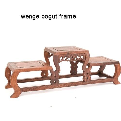 Wood Teapot Tea shelf middle high two sides bogut frame small Curio Cabinet base