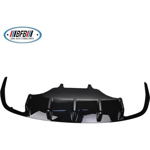 BFB 1PCS Glossy Black ABS Rear Lip on Rear Bumper Diffuser Stick on Style For Porsche Macan 2014-2017