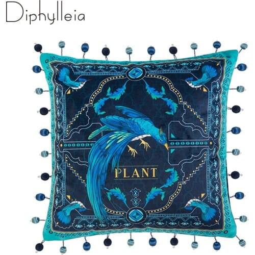 Diphylleia Phoenix Macrame Style Cushion Cover Handicrafts Amazing Ethnic Luxury Pillow Cases New Home Gift Housewarming Gifts