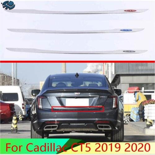 For Cadillac CT5 2019 2020 Stainless Steel Tail Gate Door Cover Trim Rear Trunk Molding Bezel Styling Sticker Garnish