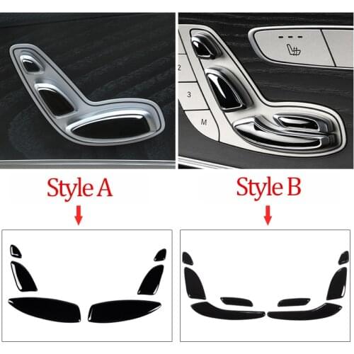For Mercedes Benz E Class W213 E200 E300 C Class W205 GLC X253 Car Accessories Door Seat Adjustment Button Cover Trim 2 Styles