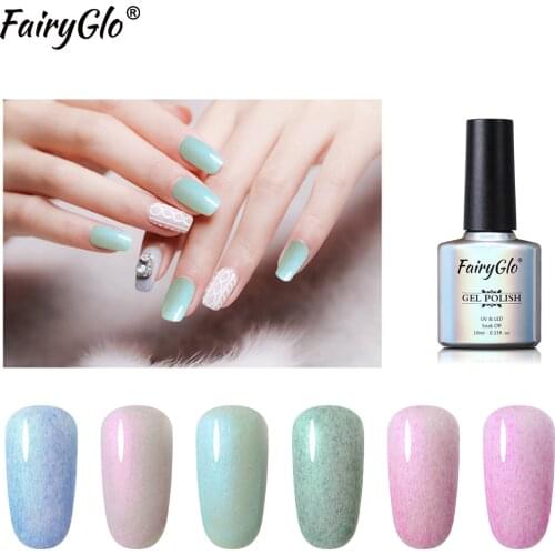FairyGlo 10ml Shell Fax Fur Gel Nail Polish Enamel Lacquer Soak Off Gel Polish Semi Permanent Nail UV Polish Hybrid Varnish