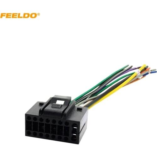 FEELDO 5Pcs Car 16pin Stereo Wire Harness Plug Cable Male Connector For CHEVROLET AVEO/LOVA(SEDAN)/CHERY/LANDWIND Car Factory OE