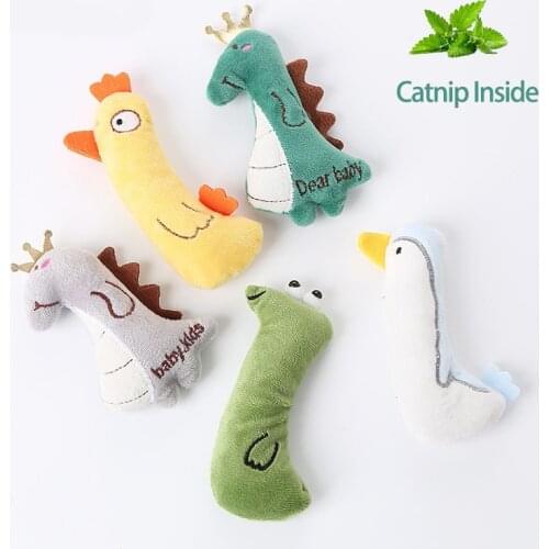 Teeth Grinding Catnip Toys Funny Interactive Plush Cat Toy Pet Kitten Chewing Toy Claws Thumb Bite Cat Mint For Cats Accessories