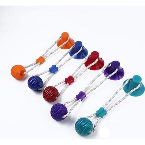Suction Cup Dog Toy Durable Dog Rope Ball Pull Toy Dog Teeth Cleaning Chew Bite Toy Self-Entertainment for Small, Large Dog/Cats