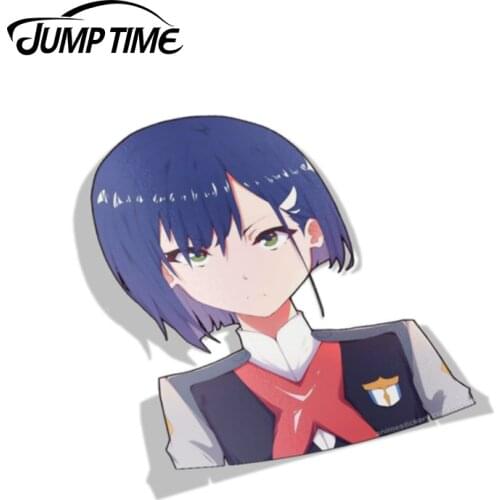 JumpTime 13cm x 10cm Darling in the Franxx Ichigo Anime Waifu Vinyl Sticker Auto Car Bumper Windows Decal Waterproof Accessories