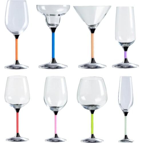 Oh Trend Creative Phosphor Wine Glass Crazy Party Crystal Martini Glasses Colored Glass Goblets Fashion Shining Home Drinkware
